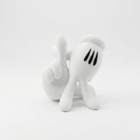White Cartoon Glove Figure — 3D Printed Shelf Decor