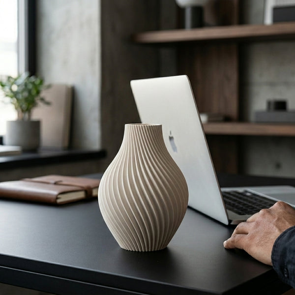 white matte vase